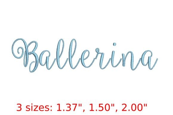 Ballerina Embroidery Font: A Delicate Touch for Personalized Gifts