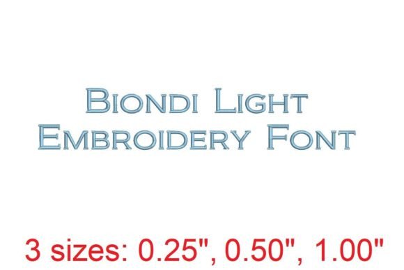 Biondi LT Embroidery Font: Elegant Lettering for Gift-Ready Products