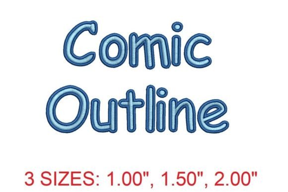 Comic Outline Embroidery Font: A Playful Touch for Personalized Gifts