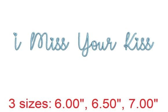 I Miss Your Kiss Embroidery Font Review for Boutique Sweatshirts