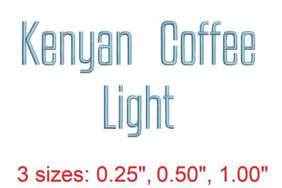 Kenyan Coffee LT Embroidery Font: Elegance Meets Practicality