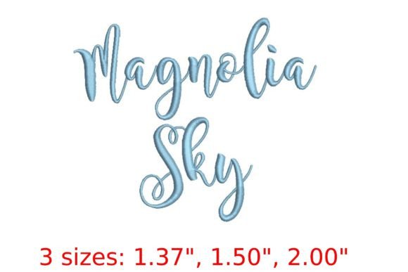 Magnolia Sky Embroidery Font Review for Small Business Branding