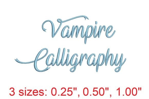 Vampire Calligraphy Embroidery Font: A Gothic Touch for Etsy & Small Shop Sellers