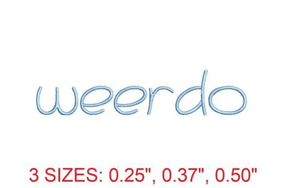 Weerdo Embroidery Font: A Playful Touch for Seasonal & Holiday Embroidery Designs